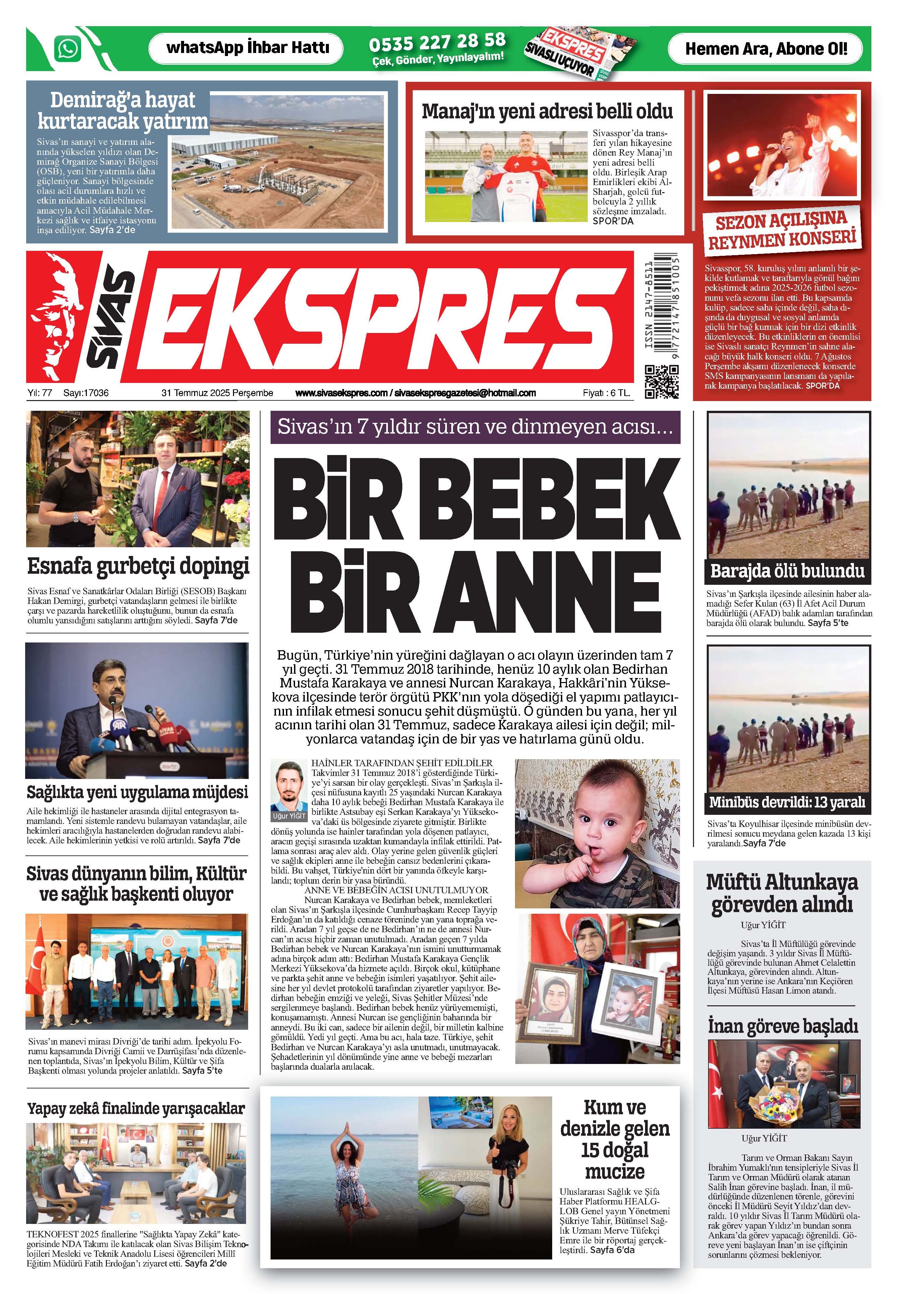 31 Temmuz Tarihli Gazete...