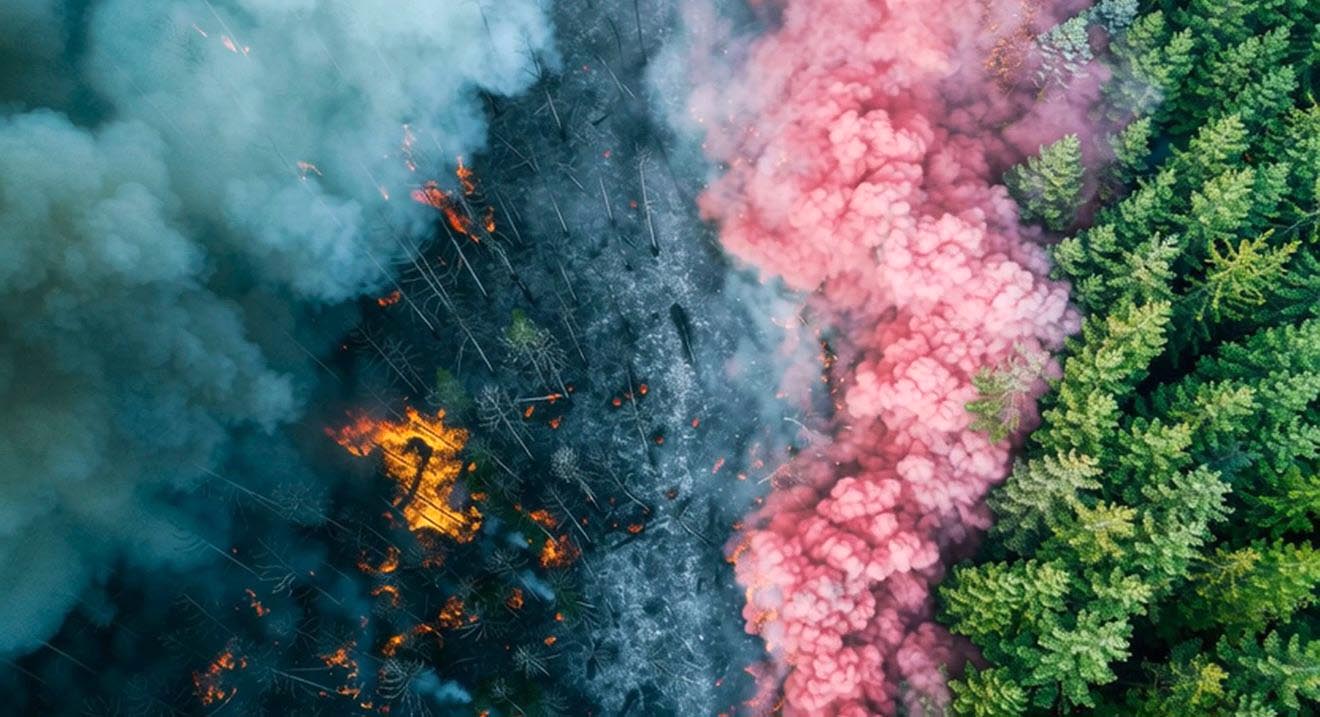 Orman yangınlarına 'pembe kalkan'