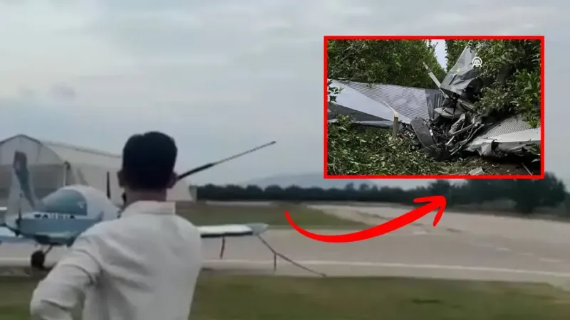 Evet dedi, uçağı düştü