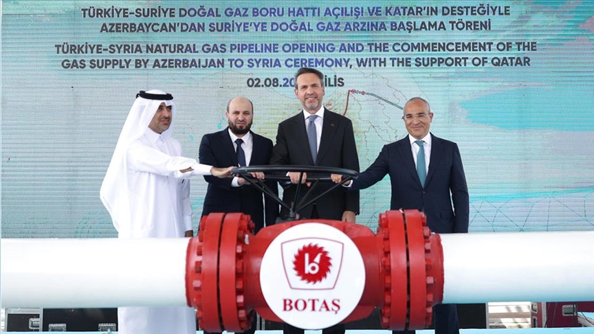 Türkiye'den Suriye'ye ilk gaz akışı başladı