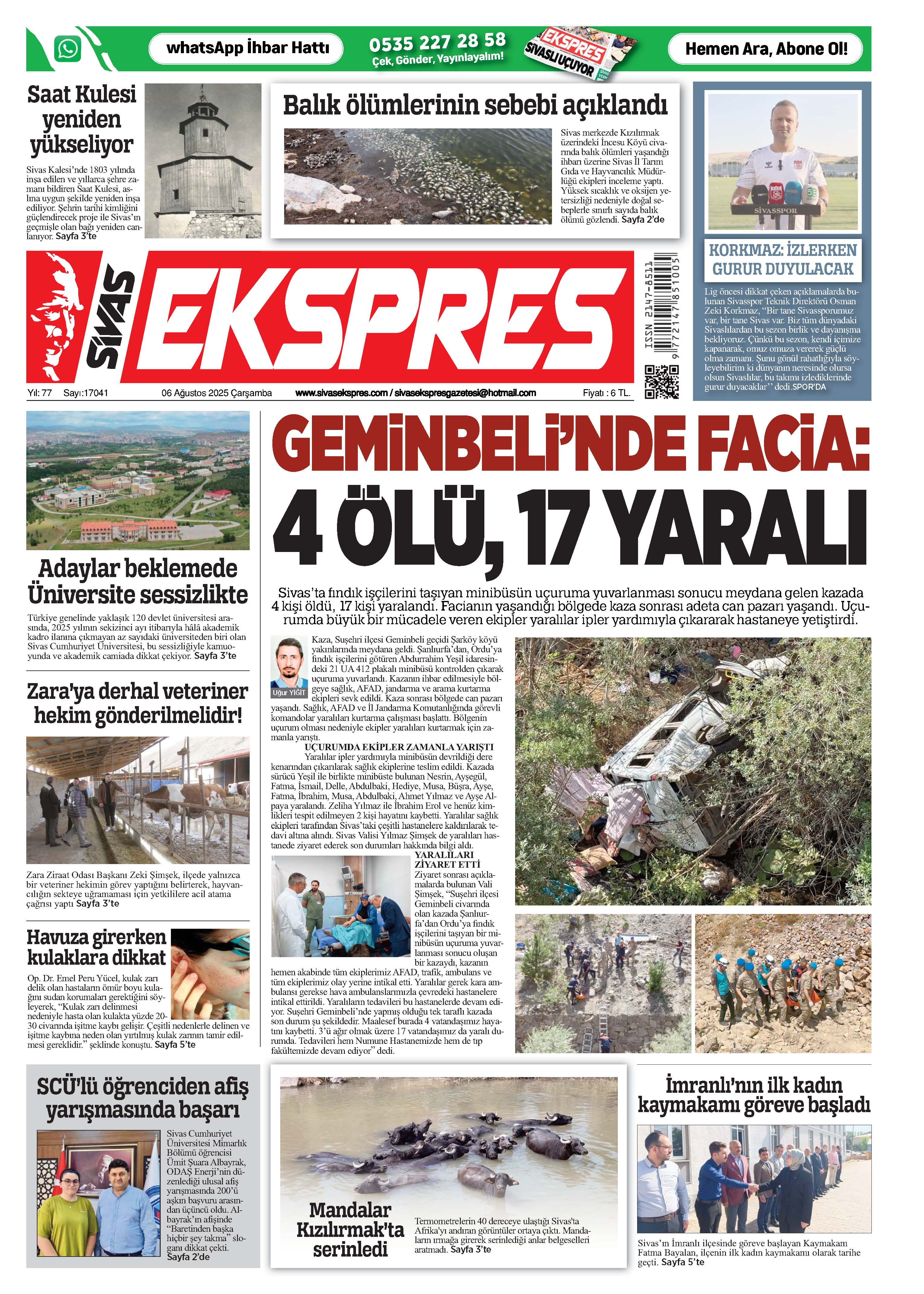 6 Ağustos Tarihli Gazete...