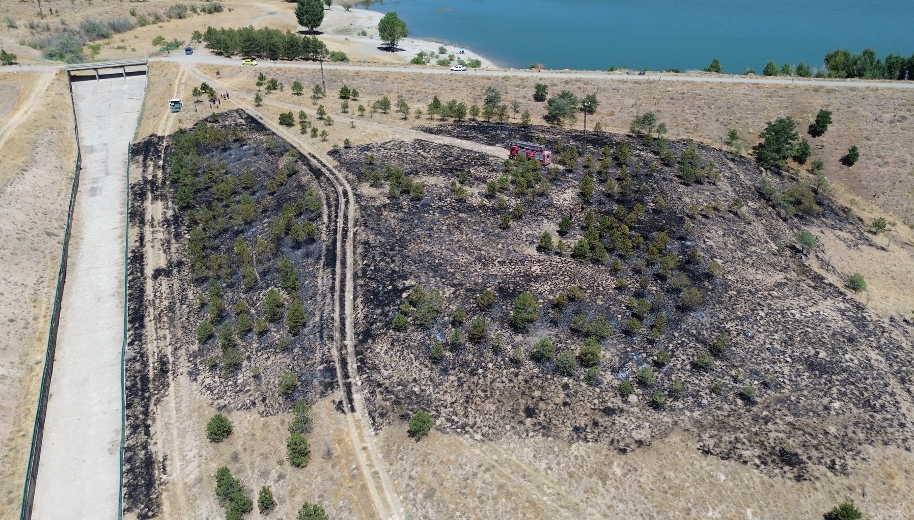 Sivas’ta Mesire Alanında yangın