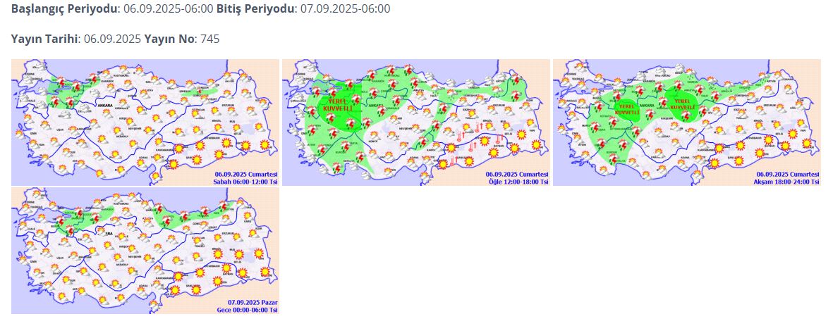 Meteoroloji'den 'kuvvetli yağış' uyarısı