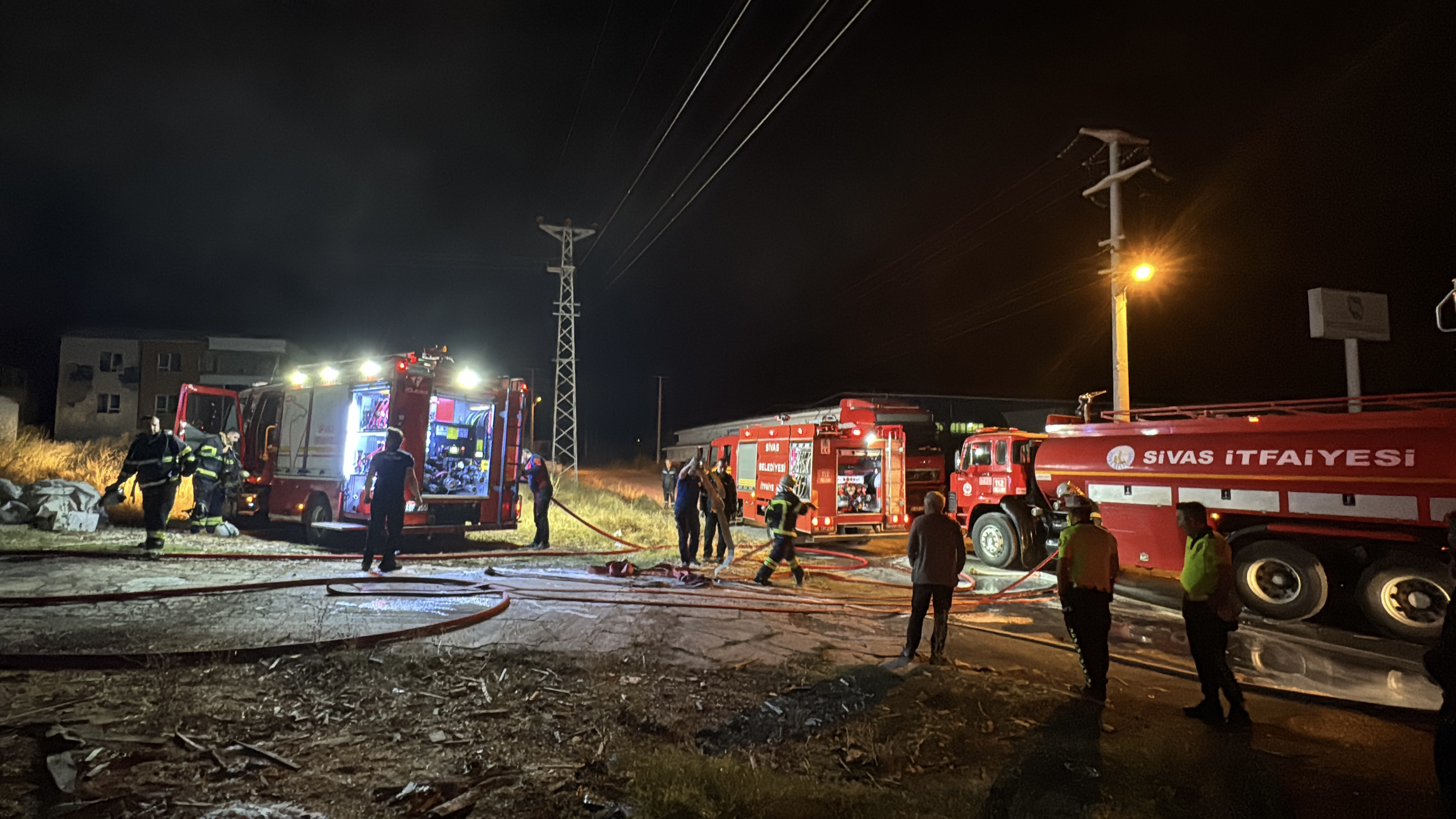 Sivas'ta Fabrika Yangını