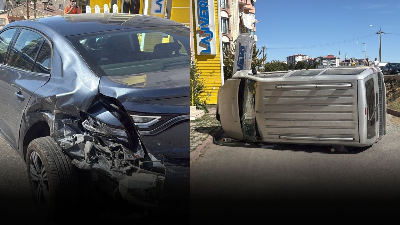 Sivas’ta Trafik Kazası: Araç Devrildi, Şans Eseri Yaralanan Yok