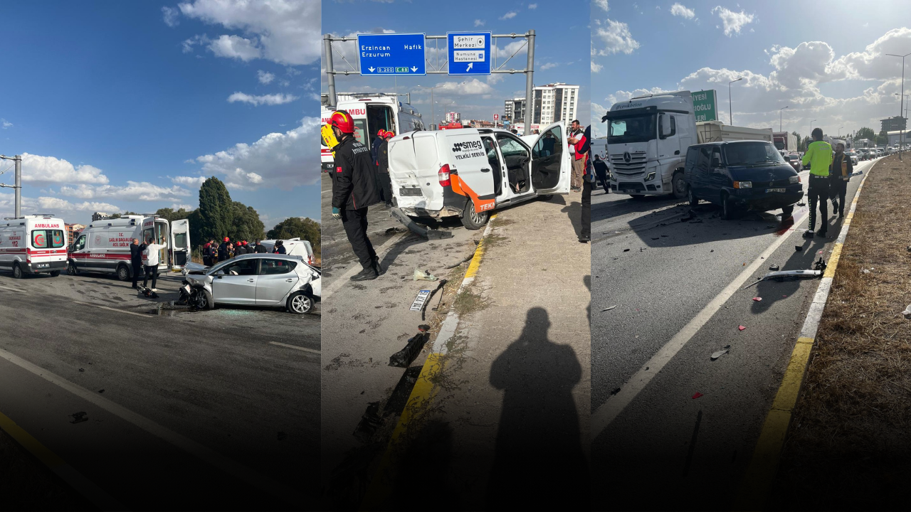 Sivas’ta Zincirleme Kaza: 1’i Ağır 5 Yaralı