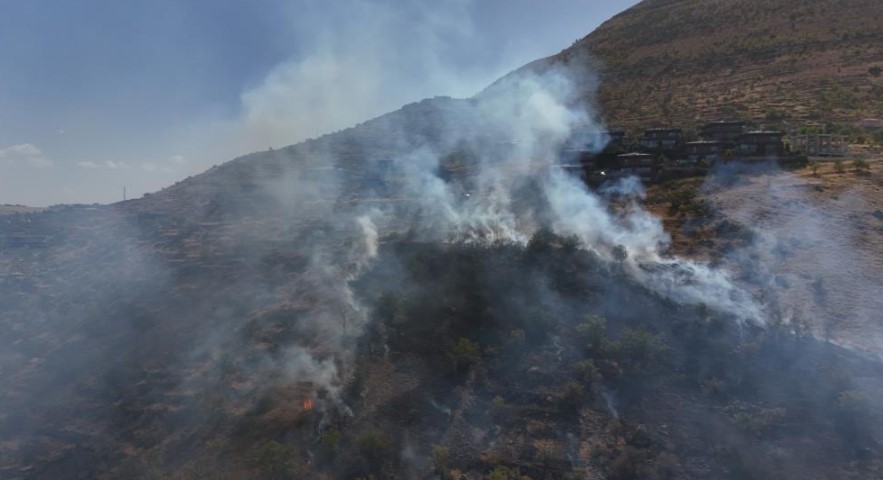 Patlıcan közlerken ormanı yaktılar