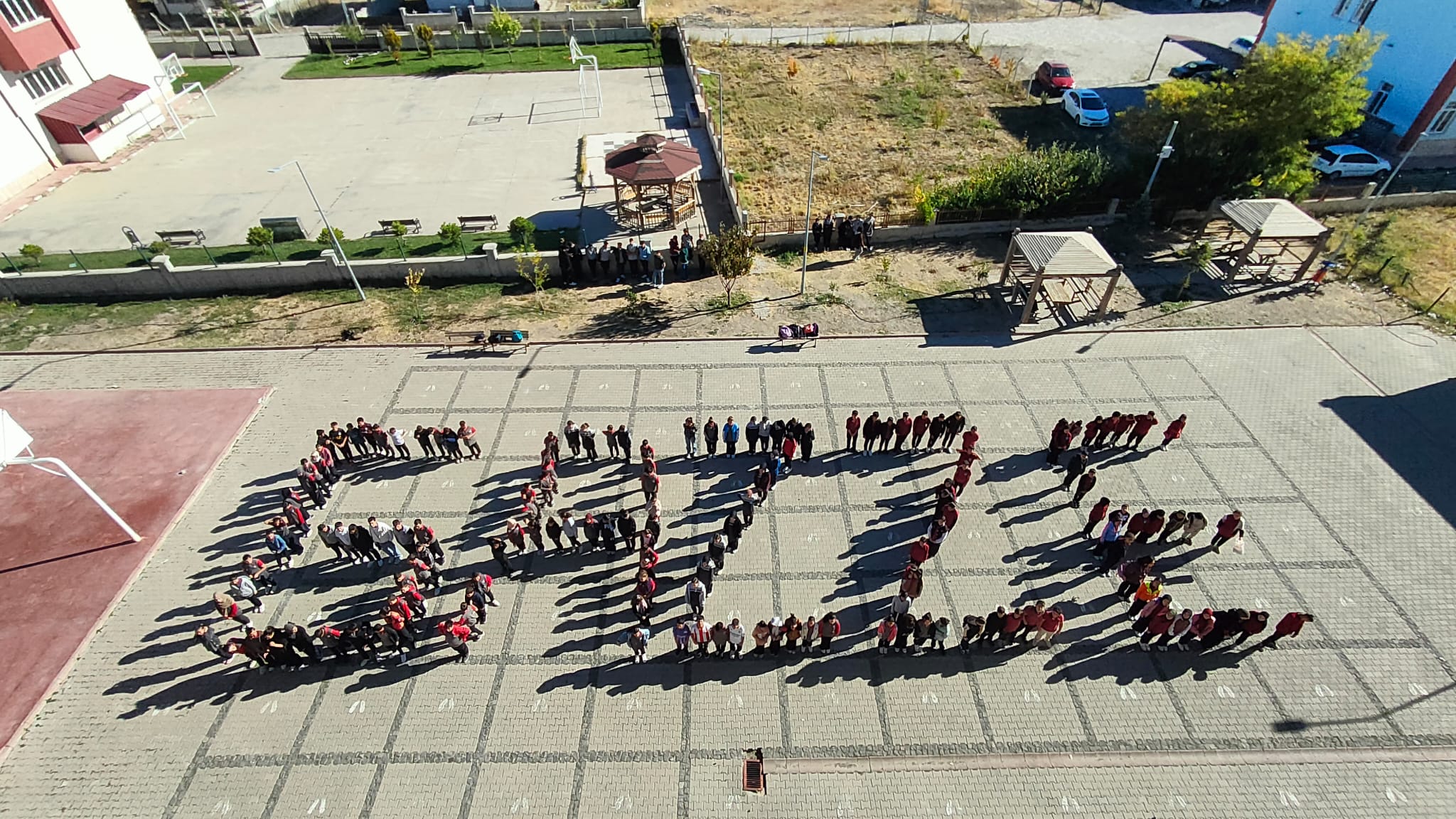 Sivas'ta öğrencilerden Gazze'ye koreografili destek