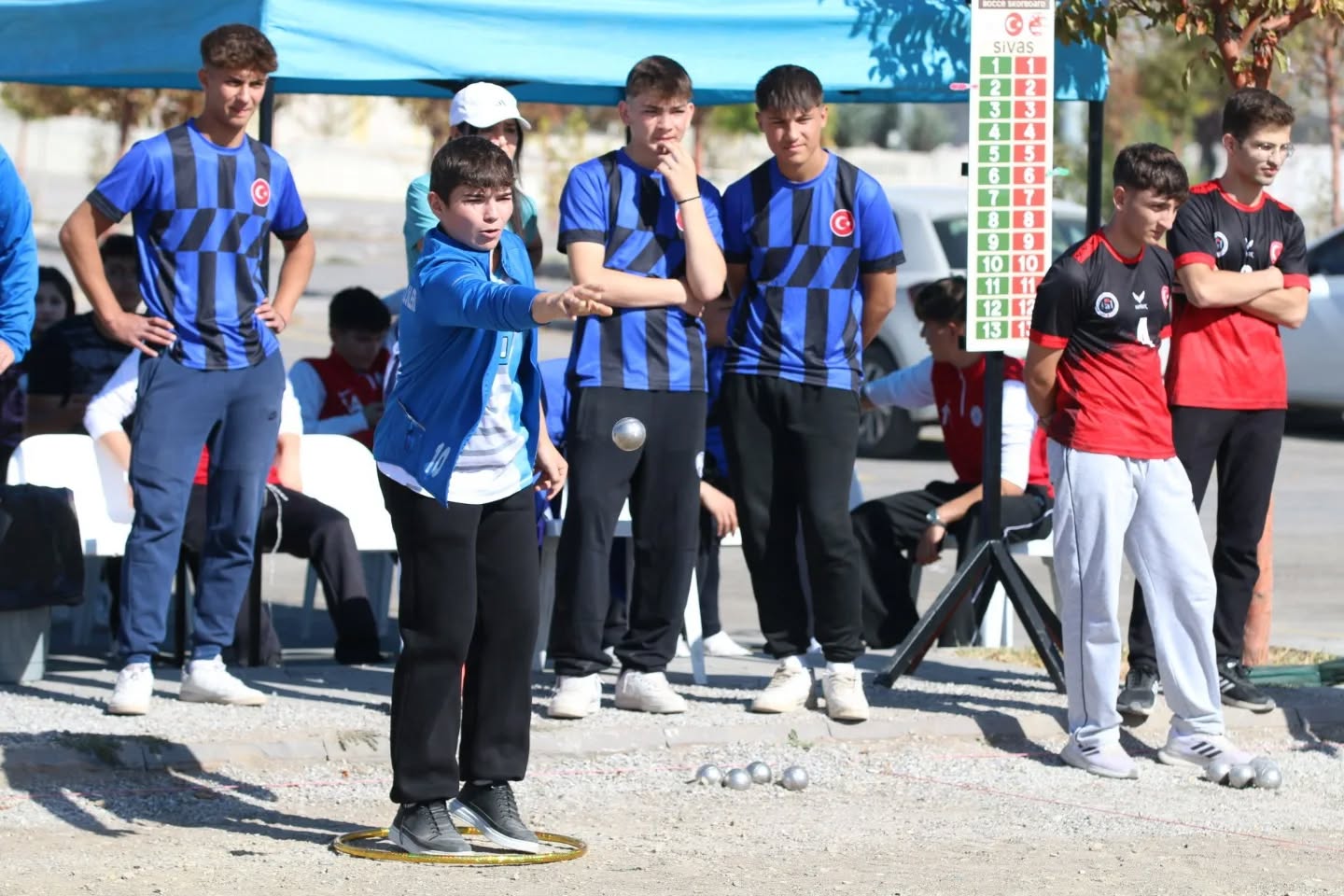 Bocce sahasında kıyasıya mücadele