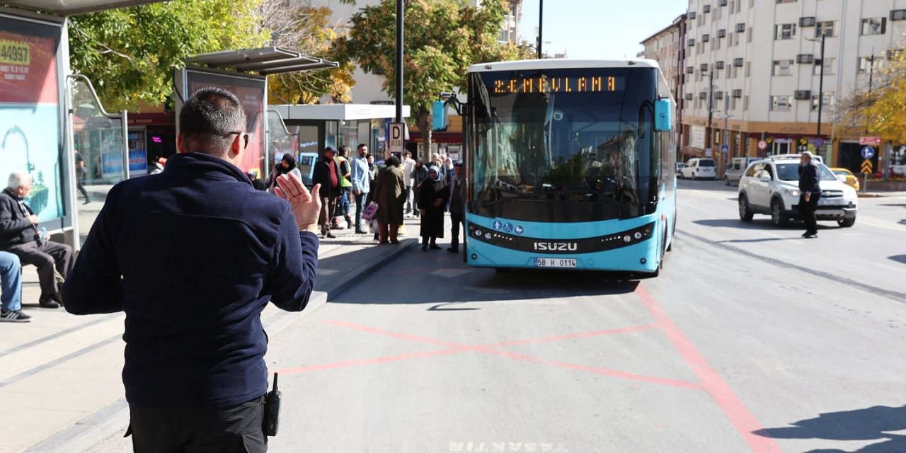 Sivas'ta halk otobüslerine sıkı denetim