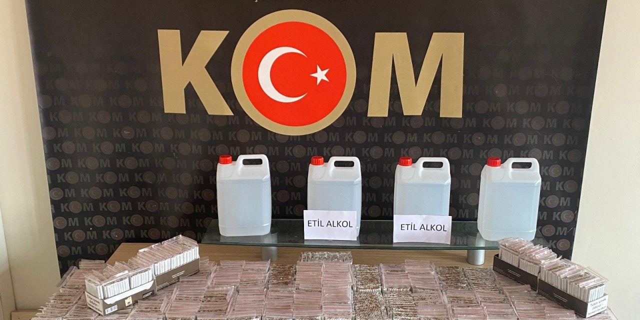 Sivas’ta Sahte ve Kaçak Alkol-Tütün Operasyonu