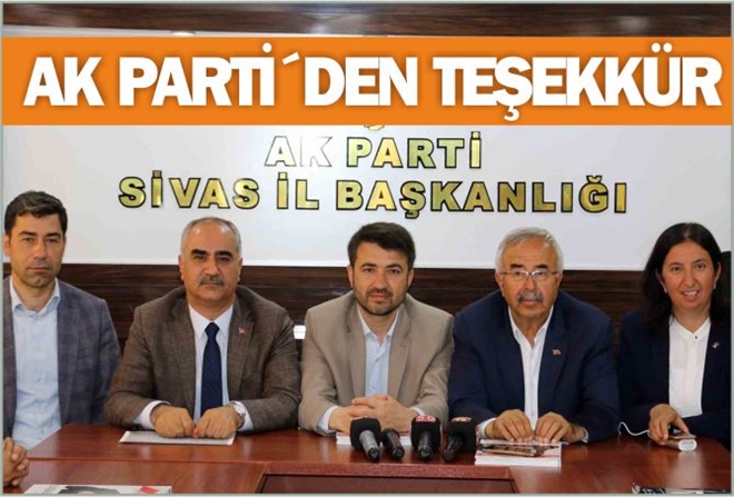 AK PARTİ´DEN TEŞEKKÜR