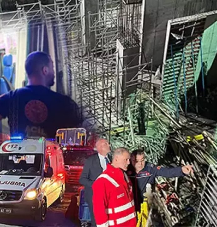 Beyoğlu’nda şantiye kazası: İskele devrildi, bir işçi hayatını kaybetti