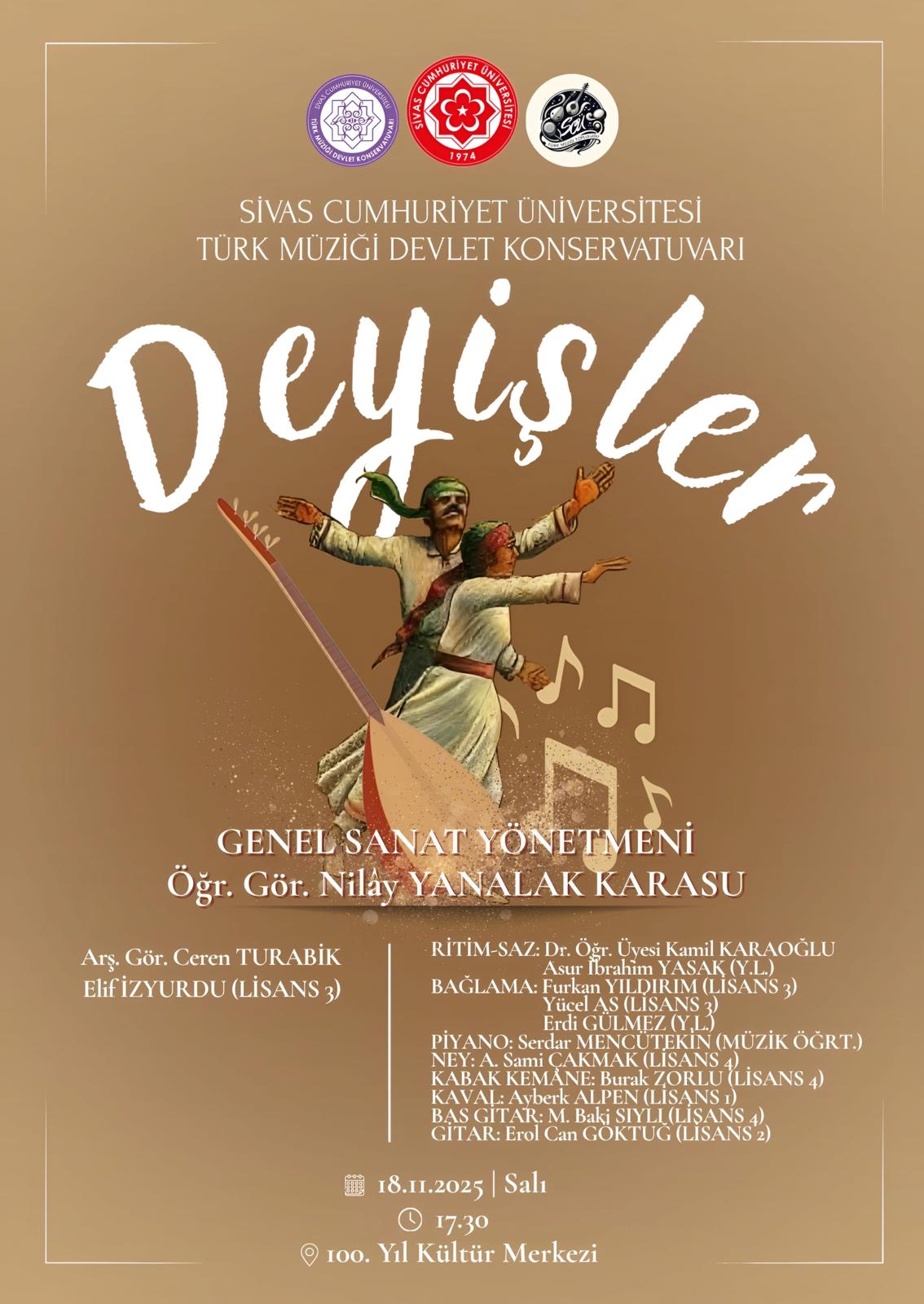 Sivas Cumhuriyet Üniversitesi’nden “Deyişler” Konseri