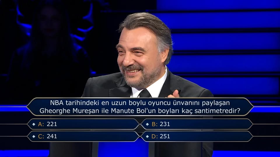 NBA tarihindeki en uzun boylu oyuncu ünvanını paylaşan Gheorghe Mureșan ile Manute Bol'un boyları kaç santimetredir?