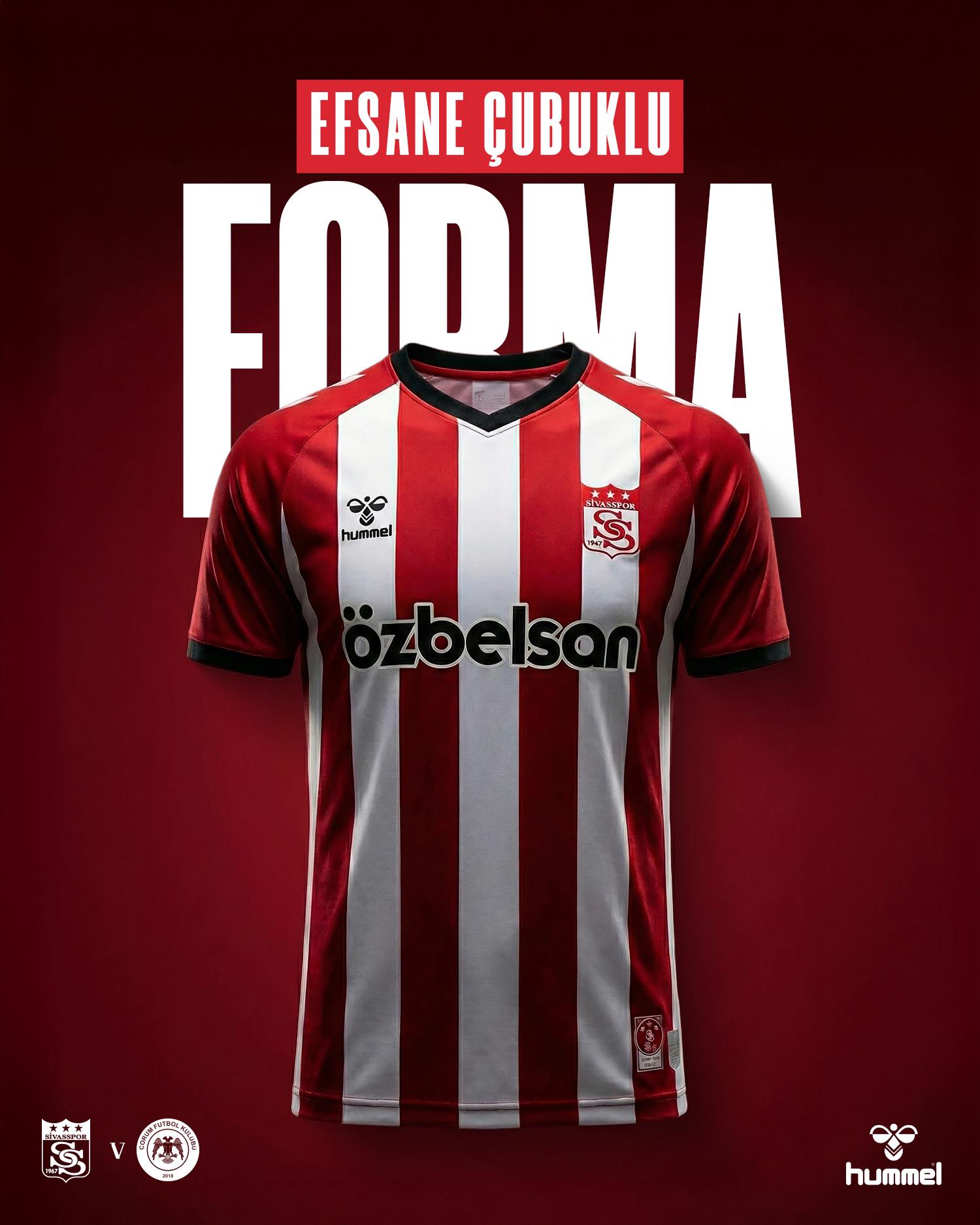 Sivasspor, Çorum FK Karşısına Çubuklu Forma ile Çıkıyor