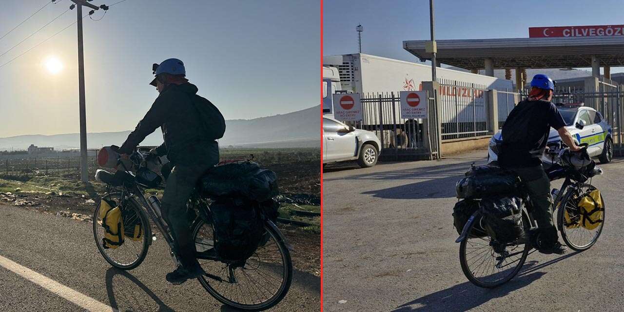 Pedal çevirerek umreye giden Şener, Medine’ye ulaştı