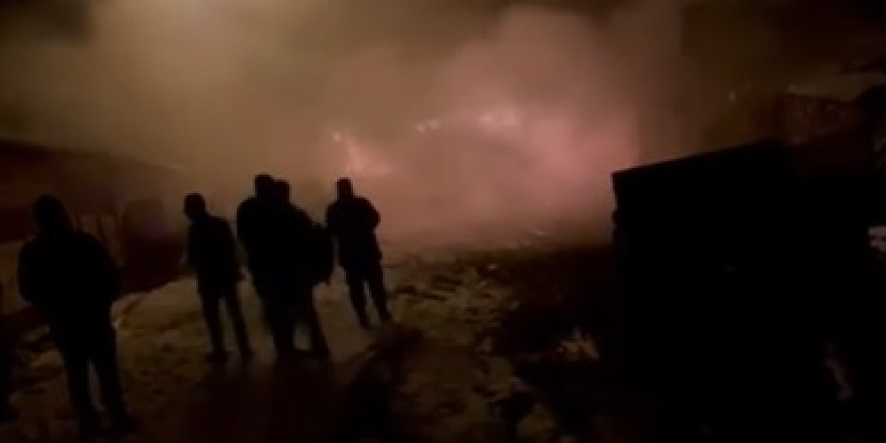 Sivas'ta korkutan yangın, güçlükle söndürüldü