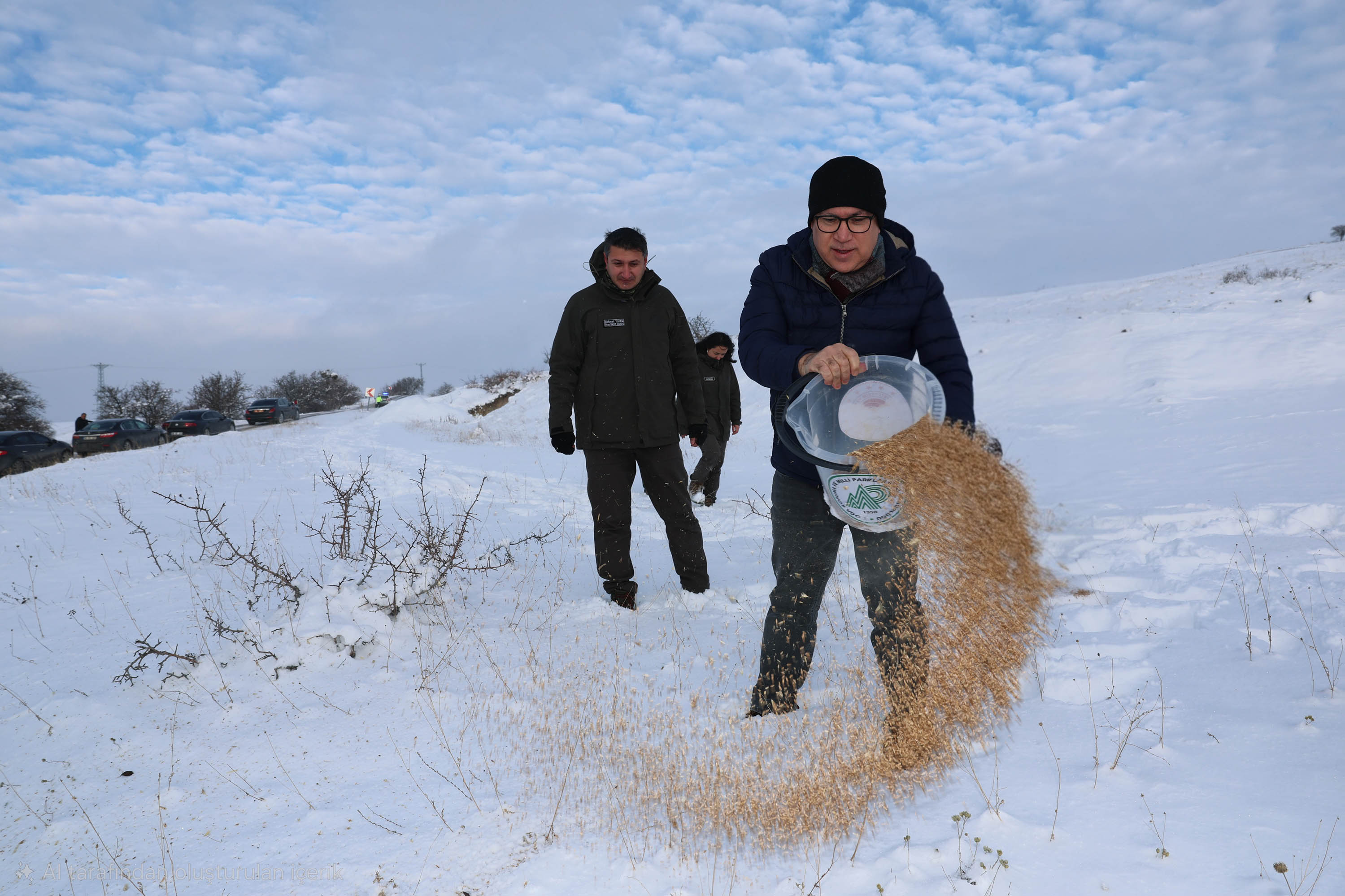 Sivas’ta Soğuk Havada Yaban Hayvanları Unutulmadı