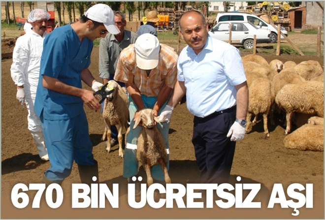 670 BİN ÜCRETSİZ AŞI