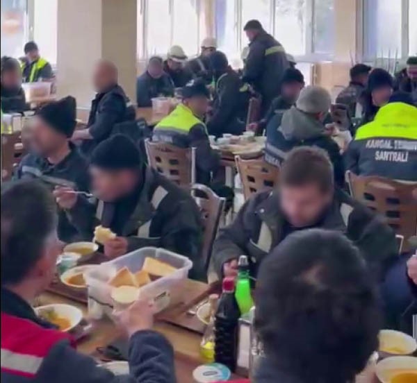 Sivas’ta Kangal Termik Santrali İşçilerinden Kaşıklı Eylem