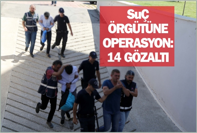 SUÇ ÖRGÜTÜNE OPERASYON: 14 GÖZALTI