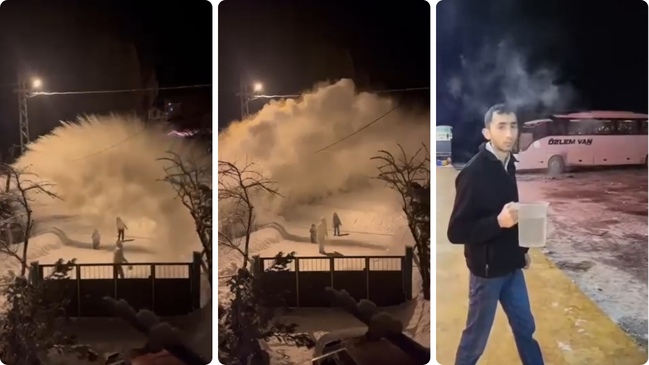 Sivas’ta Dondurucu Soğuk Sosyal Medyada Akım Oldu