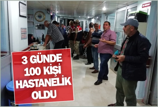 3 GÜNDE 100 KİŞİ HASTANELİK OLDU