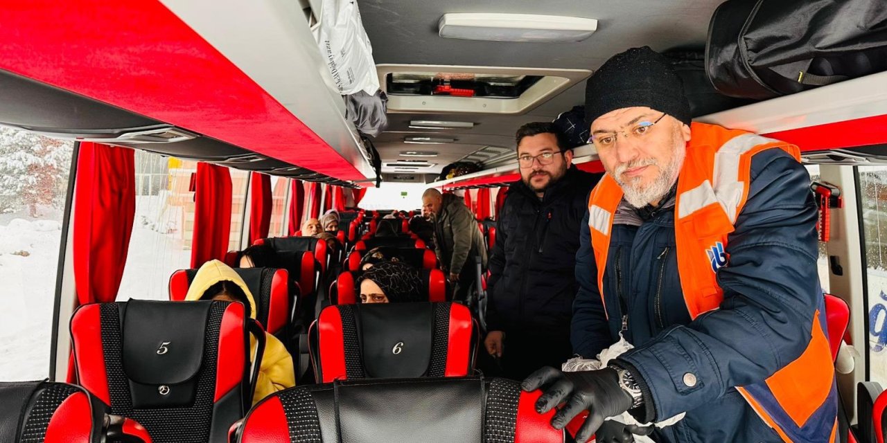 Belediyeden Sivas yollarında insani dokunuş