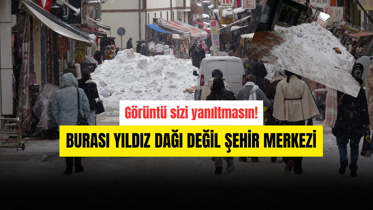 Sivas'ta Alpler Manzarası! Sokaklarda Kar Dağları Oluştu