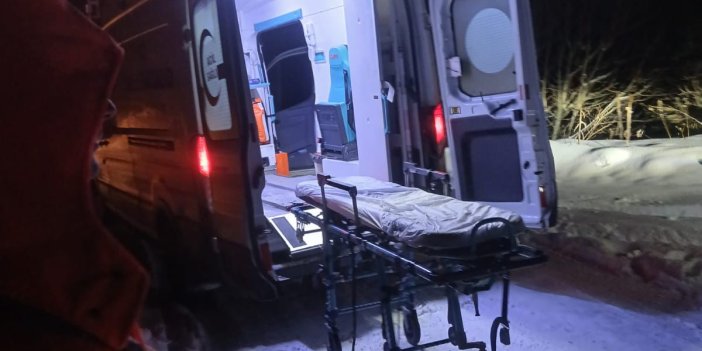 Sivas’ta yoğun kar altında yaralıya zamanla yarış