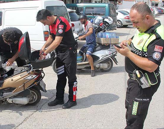 41 MOTOSİKLETE 57 BİN LİRA CEZA