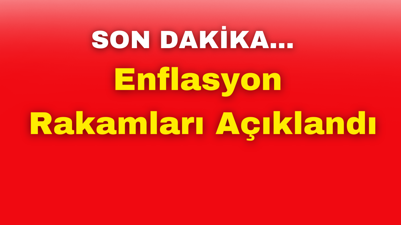SON DAKİKA! Enflasyon Rakamları Açıklandı
