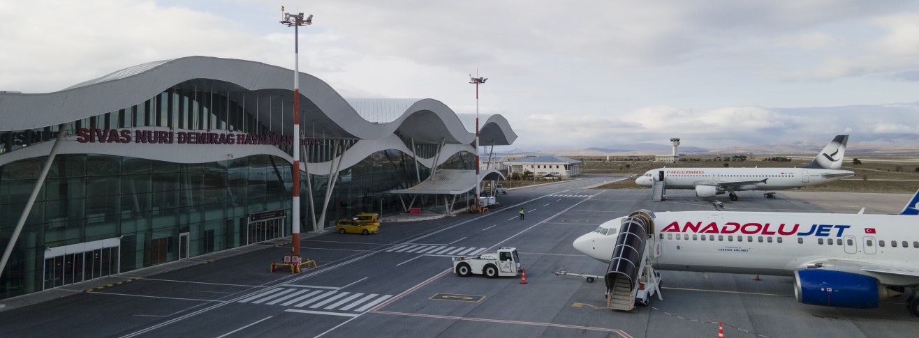 Sivas Nuri Demirağ Havalimanı Ocak’ta 37 bin yolcuya hizmet verdi