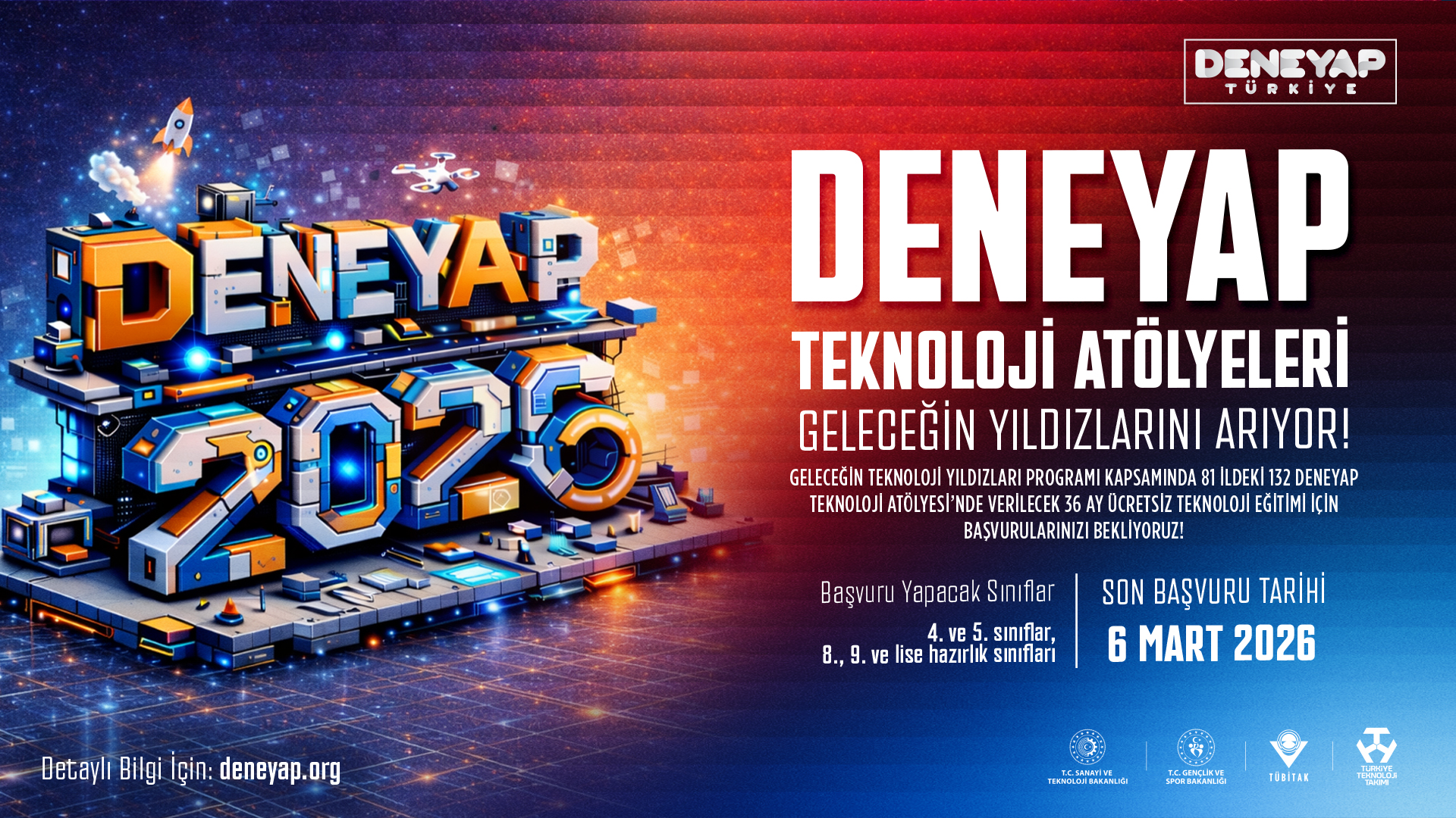 DENEYAP Türkiye 2026 başvuruları başladı