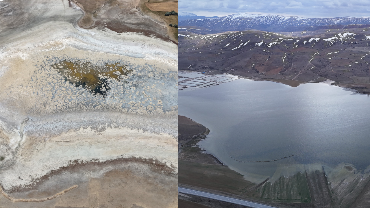 Sivas’ta Kuruyan Bu Göl Yeniden Su Tuttu