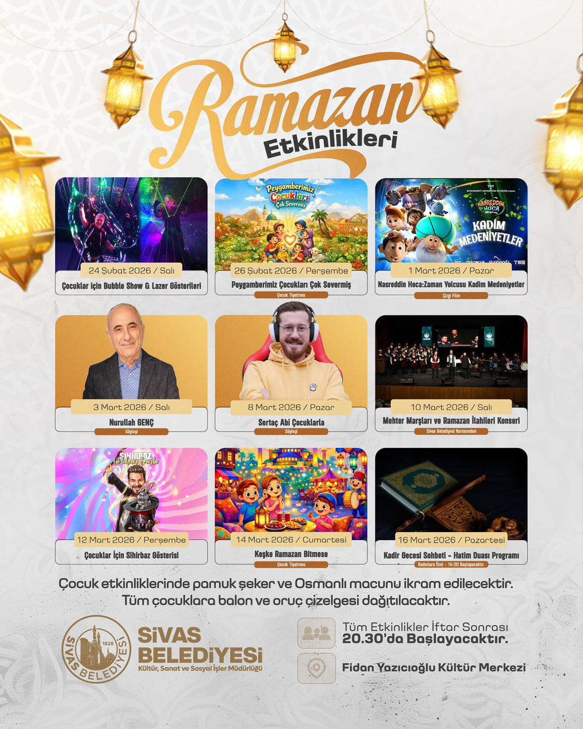 Sivas Belediyesi’nden Dolu Dolu Ramazan Programı