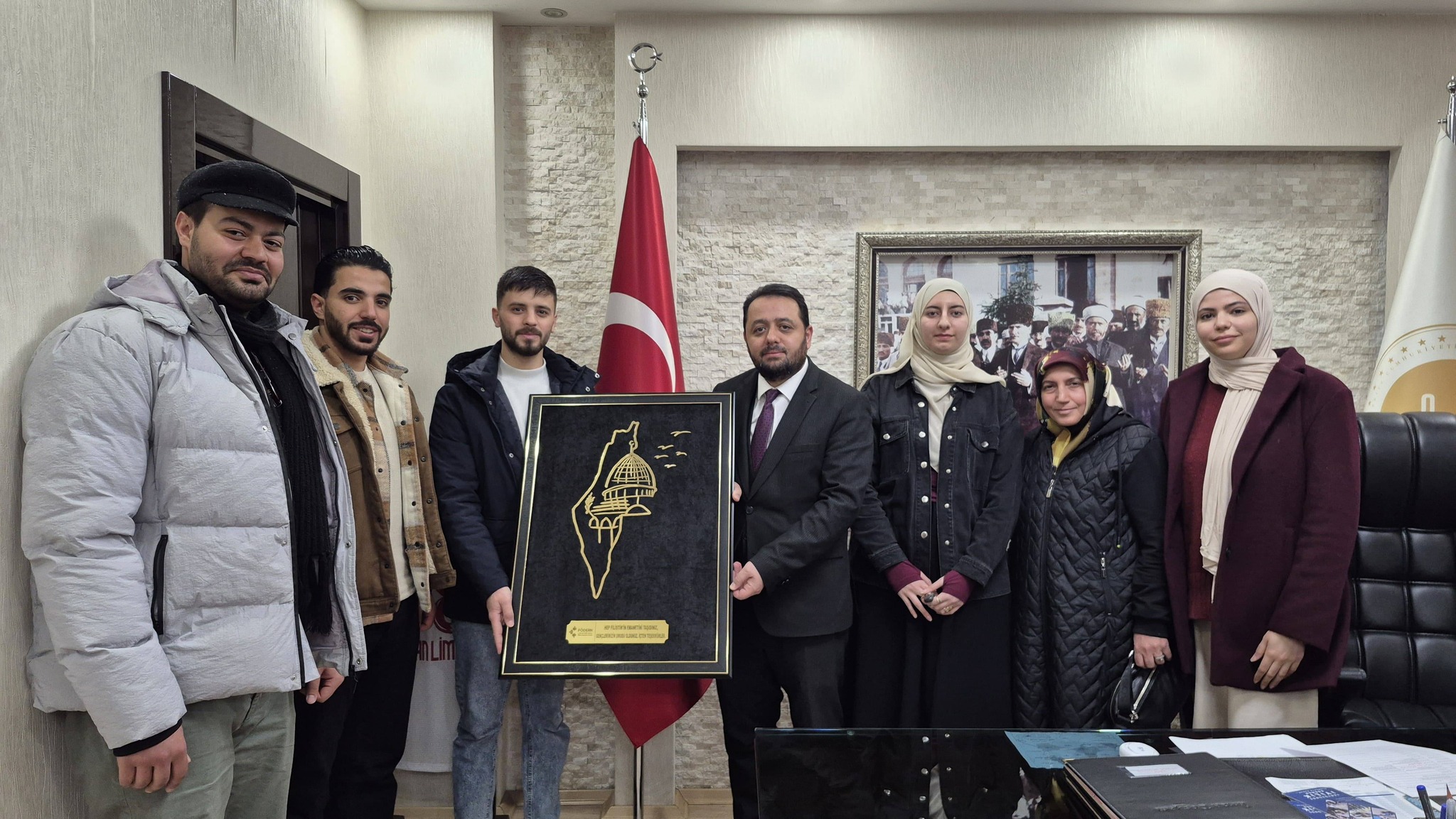 Filistinli öğrenciler Müftü Limon’la buluştu