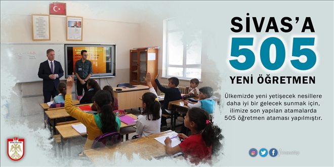 SİVAS´A  505 ÖĞRETMEN  ATAMASI