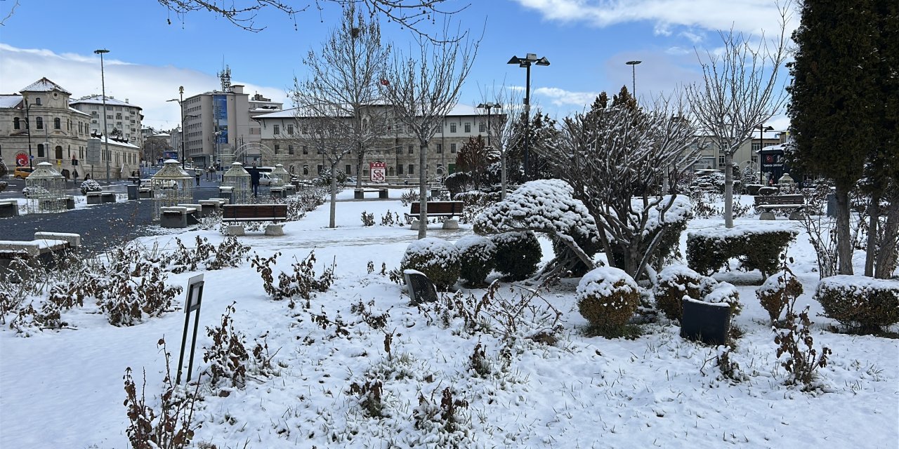Sivas'ta kar yağışı etkili oldu