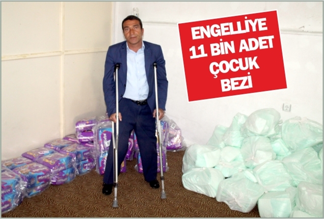 ENGELLİYE 11 BİN ÇOCUK BEZİ