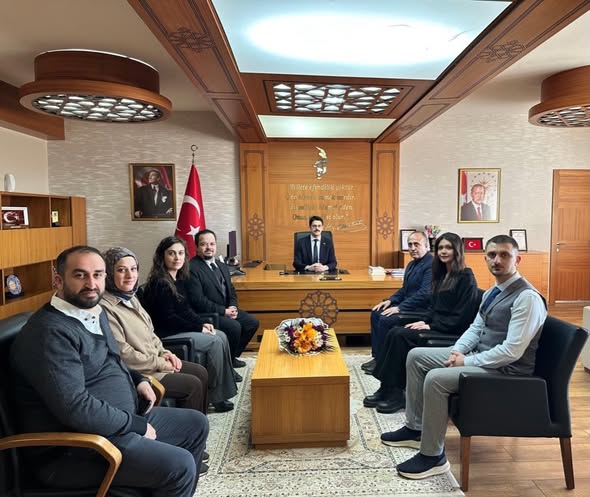 Sağlık çalışanlarından Kaymakam Eskimez'e ziyaret