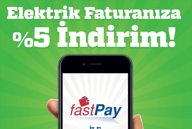 FASTPAY´LA  YÜZDE 5 İNDİRİM