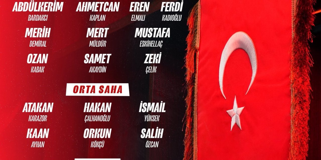 A Milli Futbol Takımı’nın aday kadrosu açıklandı. Kadroda kimler var?