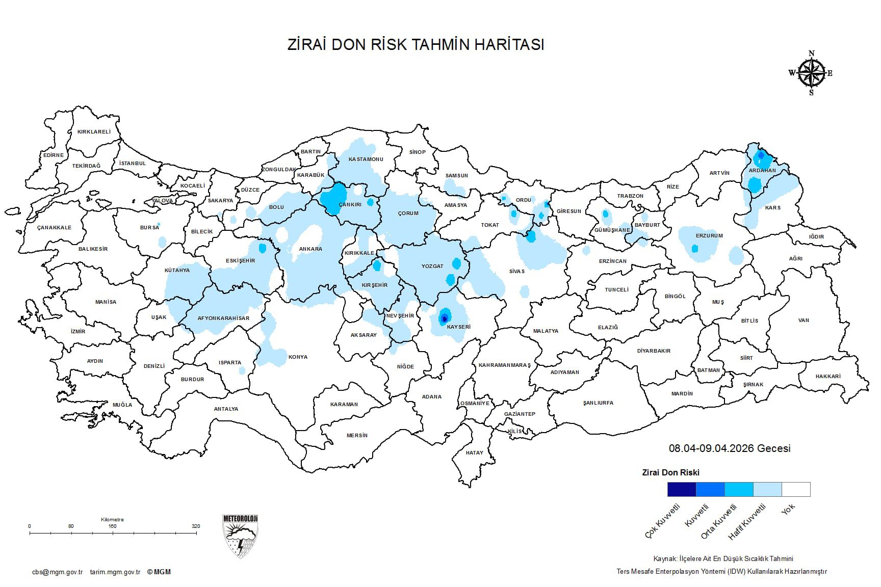 Sivaslı çiftçilere zirai don uyarısı