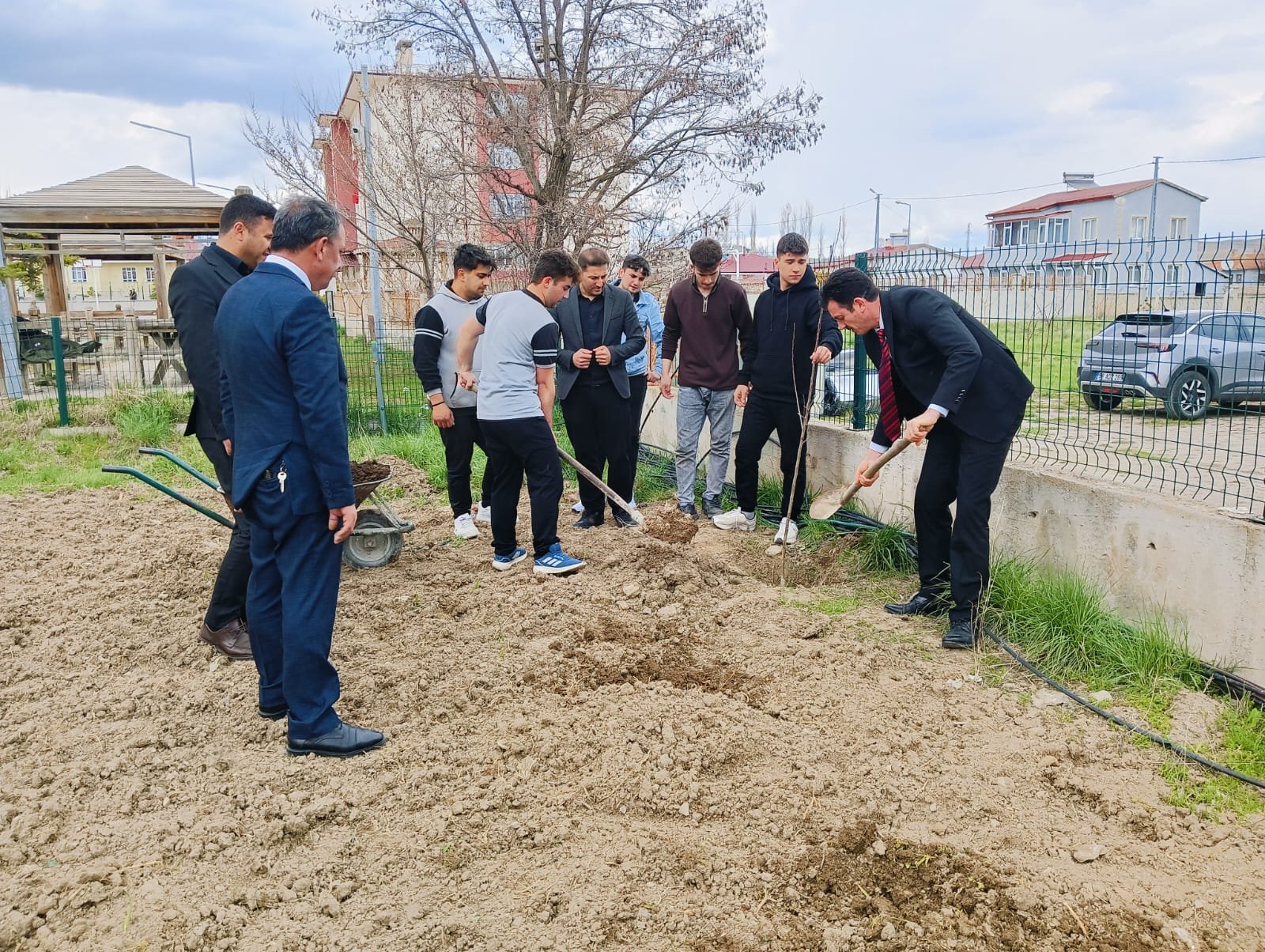 Sivas'ta okul bahçesi meyve bahçesine dönüşüyor