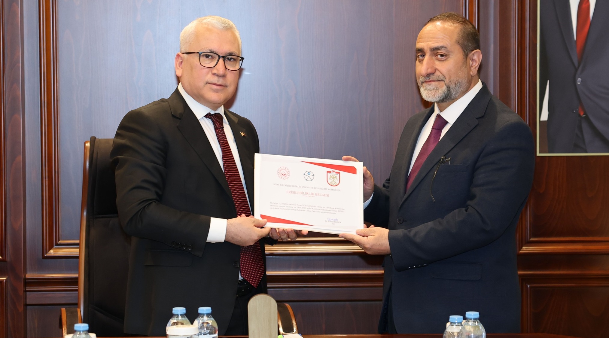 Sivas’ın ilk erişilebilir camisine belge takdimi