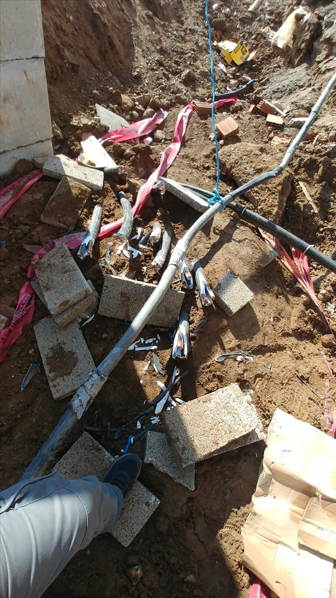 YURT İNŞAATINDAN KABLO HIRSIZLIĞI