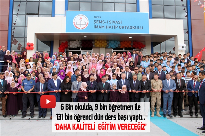 6 Bin okulda, 9 bin öğretmen ile 131 bin öğrenci dün ders başı yaptı..  ?DAHA KALİTELİ  EĞİTİM VERECEĞİZ