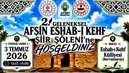 Afşin Eshab-ı Kehf Şiir Şöleni ikinci kez düzenlenecek